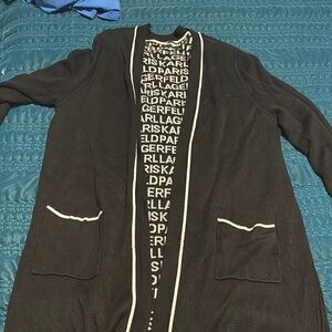 Karl Lagerfeld Black Blazer Sophisticated Suit Jacket